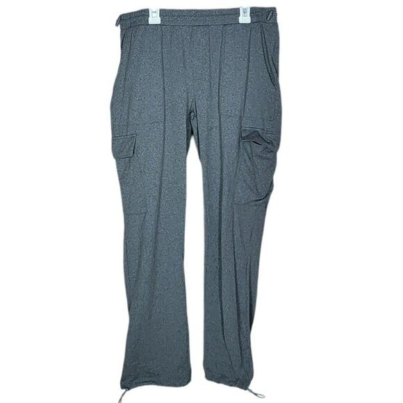 No Comment Gray Stretch Cargo Jogger Pants - Size Large - Picture 1 of 5
